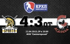 ФОК: Гусевский «Ледокол» проиграл во второй встрече финальных игр команде «Спарта» из Светлогорска