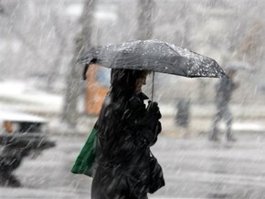 В Гусеве ожидается мокрый снег и порывы ветра до 15 м/с