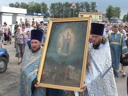 Гусевцы встретили икону Августовской Божией матери