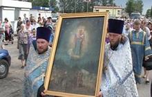 Гусевцы встретили икону Августовской Божией матери
