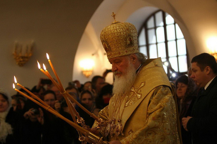 Патриарх Кирилл освятил новый храм в Гусеве
