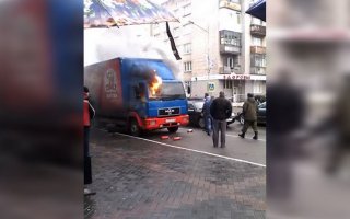 Пожарные потушили загоревшийся в Гусеве грузовик «МАН»