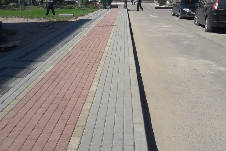 На пер. Павлова завершены работы по благоустройству тротуара