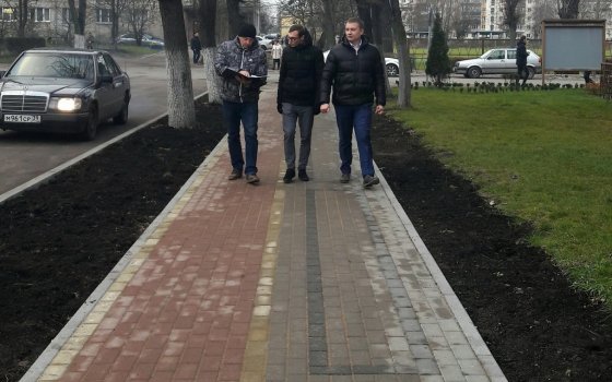 В рамках программы конкретных дел завершился ремонт тротуара по улице Профсоюзной