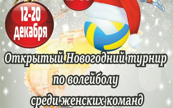 С 12 по 20 декабря в Гусеве пройдёт новогодний турнир по волейболу среди женских команд