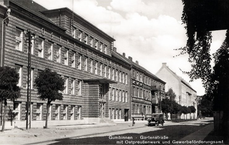 Гартенштрассе, восточно-прусское управление заводами (городская администрация). Фотография 1938 года