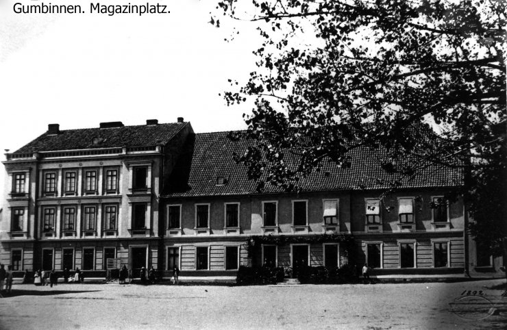 Гартенштрассе, жилое здание, часть из которого была перестроена в период с 1910 по 1912 годы под нужны Прусской ремесленной палаты (гусевский Политех). Фотография 1892 года