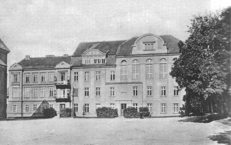 Гартенштрассе, здание Прусской ремесленной палаты, которое в период с 1934 по 1936 годы было реконструировано под ратушу (гусевский Политех). Фотография 1925 года