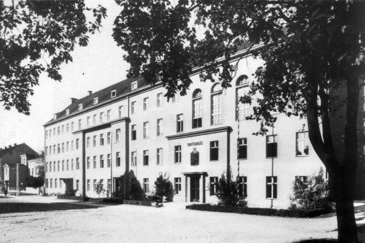 Гартенштрассе, Новая ратуша (гусевский Политех). Фотография 1936 года