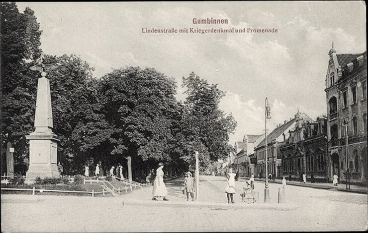 Линденштрассе — Гинденбургштрассе (перекрёсток улиц Победы и Зои Космодемьянской). 1904–1914 годы