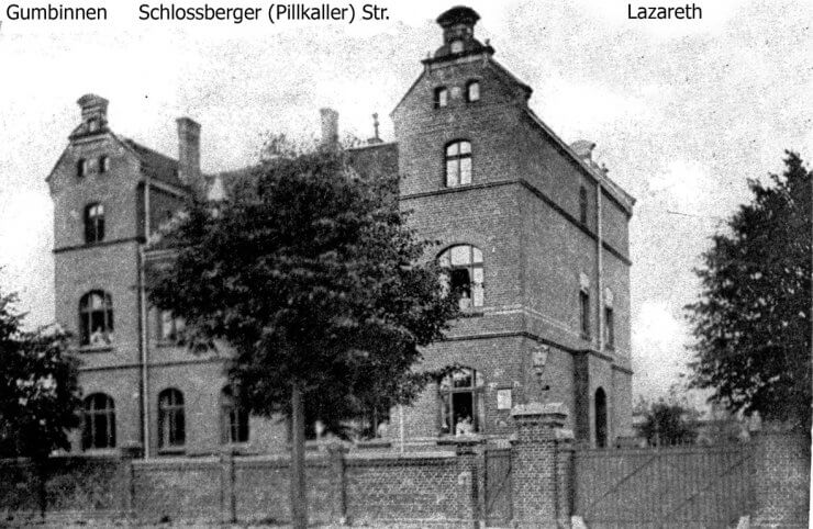Шлозберг-штрассе, гарнизоннй лазарет, 1896–1900 годы