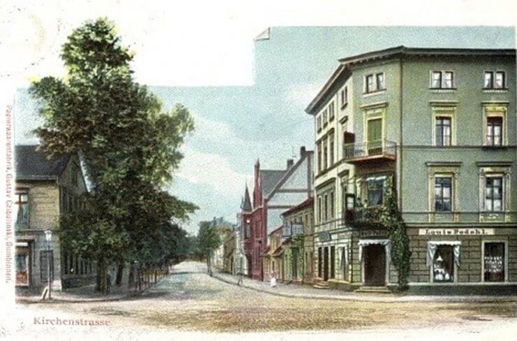 Вильгельмштрассе, 1912–1916 годы (поворот на улицу Толстого)