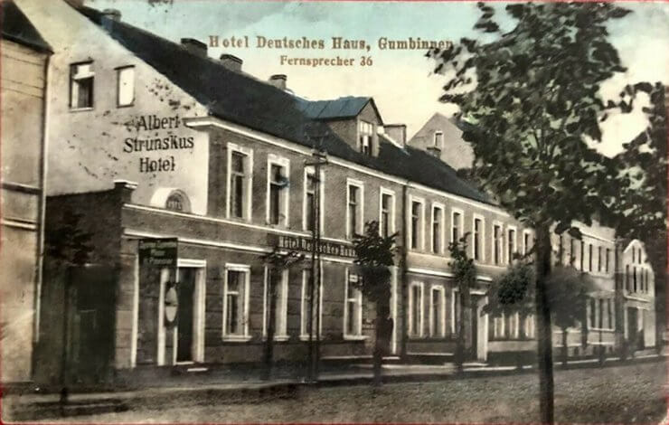 Гутербанхоф-штрассе (Вокзальная), отель Deutsches Haus 1907–1915 годы