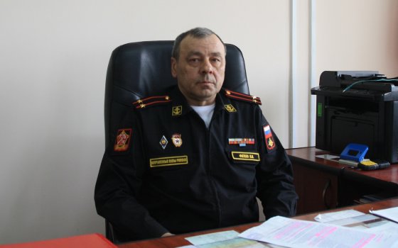 Знакомство с новым военным комиссаром города Гусева Николаем Фатеевым