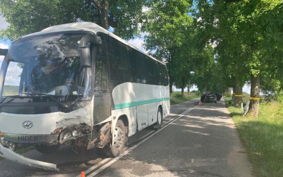 Под Гусевом произошло тройное ДТП с пассажирским автобусом