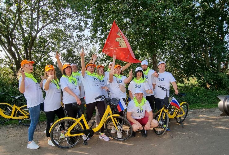 Сотрудники гусевской администрации приняли участие в велопробеге в честь Дня европейского сотрудничества