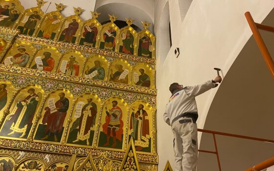 Николай Цуканов спонсировал роспись центральной части алтаря в Гусевском храме
