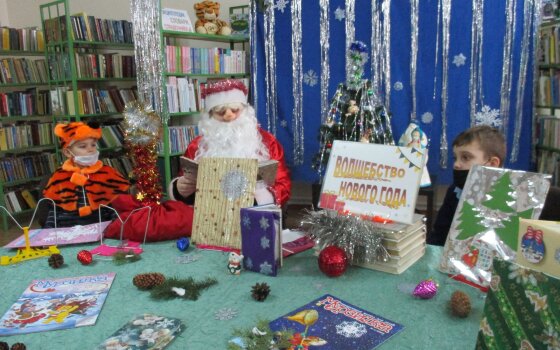 В Покровской библиотеке прошла сюрприз-акция «Дед Мороз читает книжку»