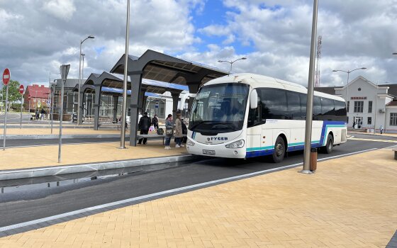 Обновлённая привокзальная площадь начала принимать рейсовые автобусы