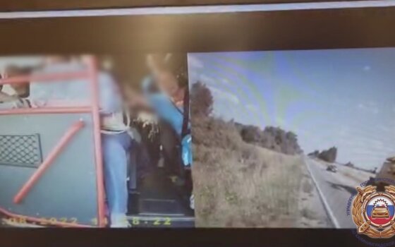Появилось видео падения гусевского пассажирского автобуса под Гвардейском