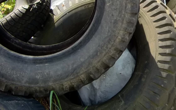 В гусевском округе ликвидирована свалка отработанных шин