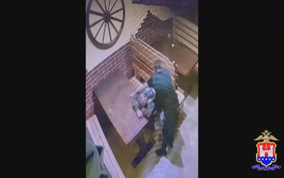 Житель Гусева попал на камеру во время кражи имущества у посетителя бара
