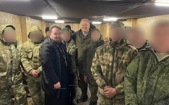 Николай Цуканов и протоиерей Георгий Матвеев навестили наших бойцов в зоне СВО