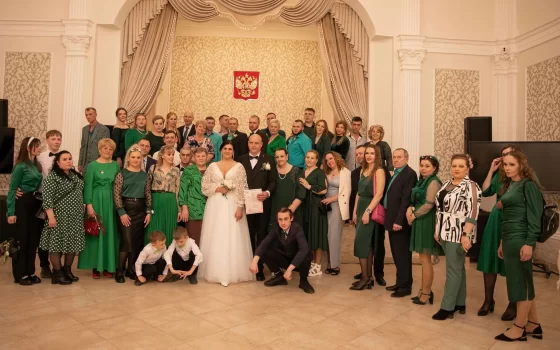 На прошлой неделе в Гусевском ЗАГСе церемонии бракосочетания прошли шесть пар